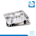 Wholesale Stainless Steel 5 Compartment Butterfly Lunch Plate